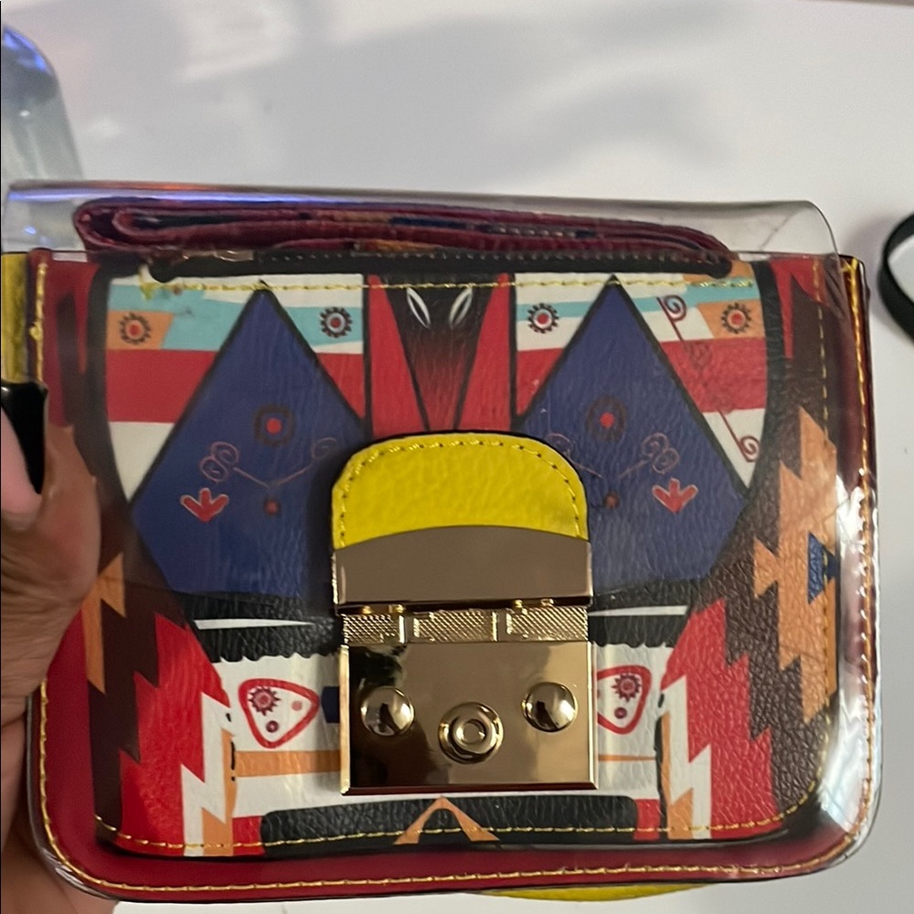 Colorful Geometric Patterned Women's Bag